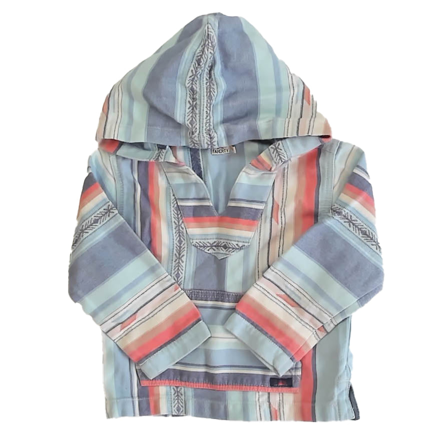 Faherty Boys Blue Stripe Hoodie Size: 2T Blue Stripe