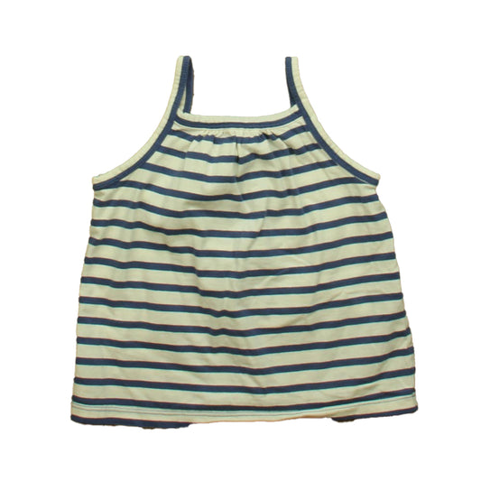 Tea Girls Blue Stripe Tank Top Size: 4T Blue Stripe