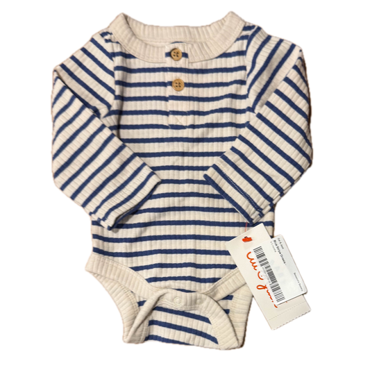 Cat & Jack Boys Blue Stripe Onesie Size: Newborn Blue Stripe