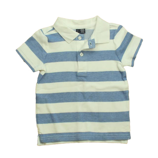 Janie and Jack Boys Blue Stripe Polo Shirt Size: 18-24 Months
