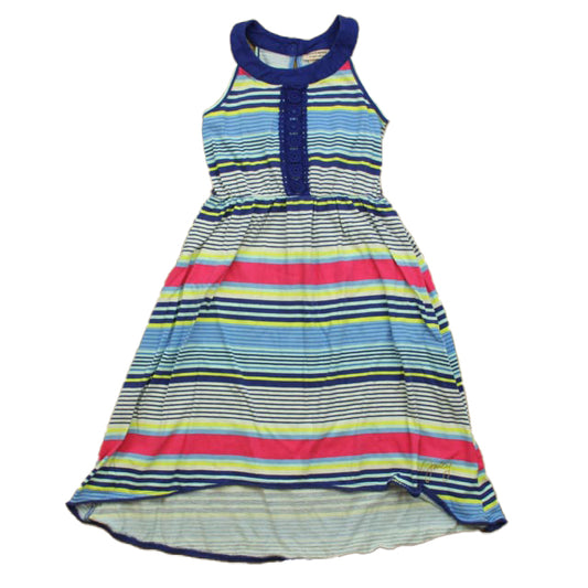 Juicy Couture Girls Blue Stripe Dress Size: 7-8 Years