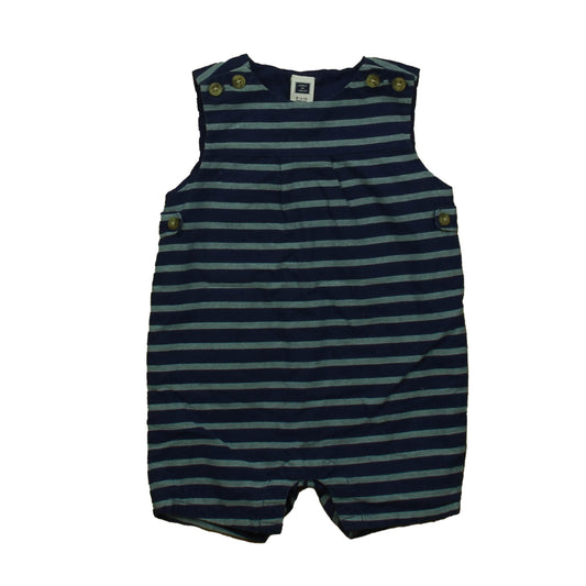 Janie and Jack Boys Blue Stripe Romper Size: 6-12 Months Blue Stripe