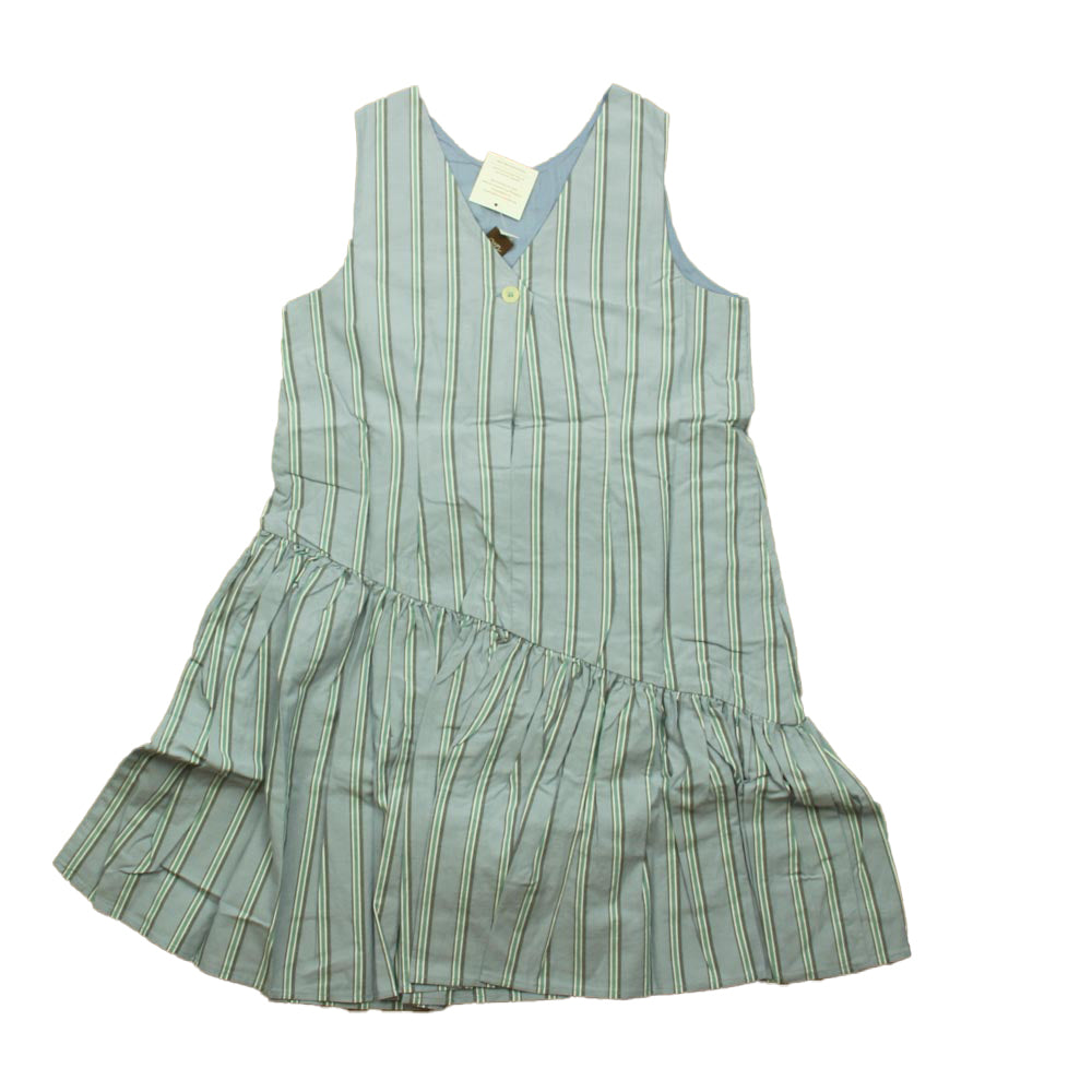Tea Collection Girls Blue Stripe Dress Size: 12 Years Blue Stripe