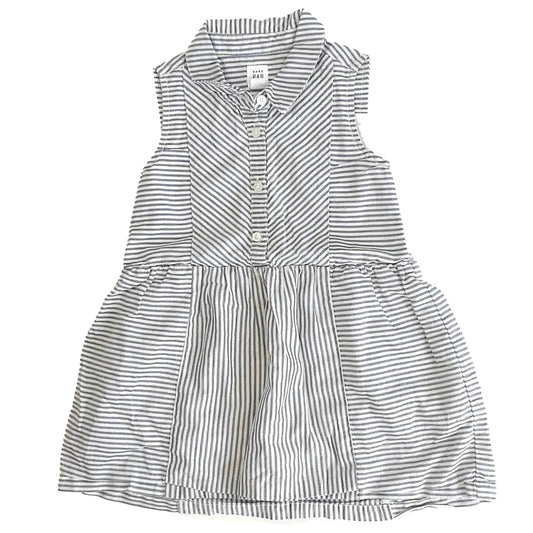 Gap Girls Blue Stripe Dress Size: 3T Blue Stripe