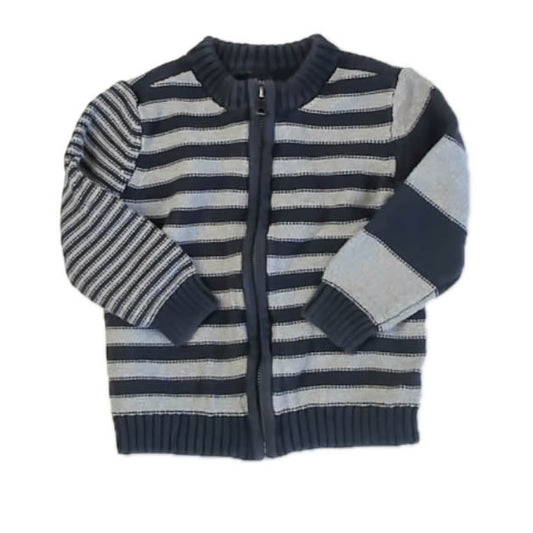 Tea Collection Boys Blue STripe Cardigan Size: 3T Blue STripe