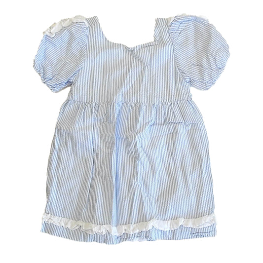 Janie and Jack Girls Blue Stripe Dress Size: 2T Blue Stripe