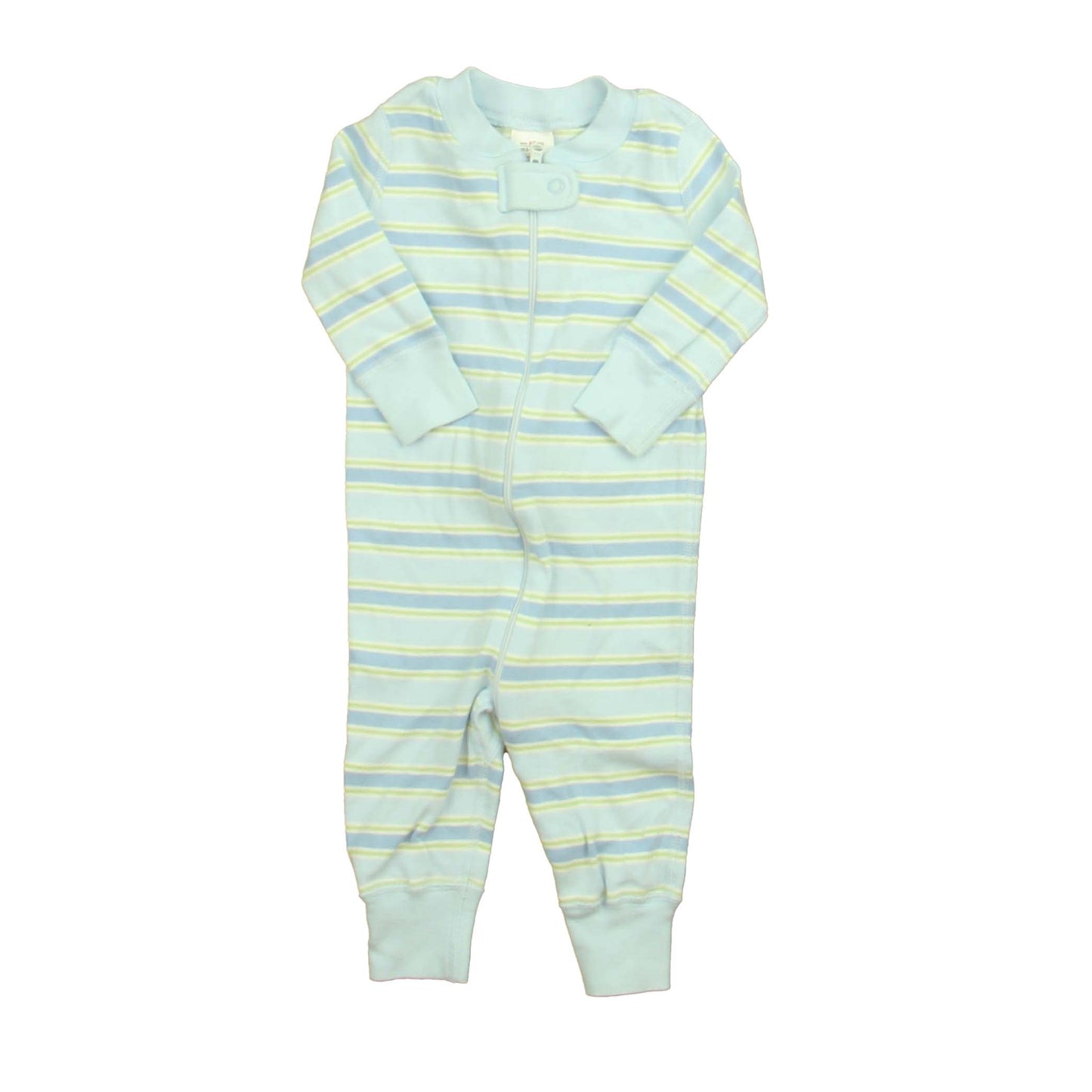 Hanna Andersson Boys Blue Stripe 1-piece Non-footed Pajamas Size: 6-9 Months Blue Stripe
