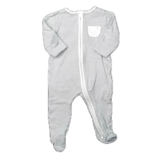 Mori Boys Blue Stripe 1-piece footed Pajamas Size: 0-3 Months Blue Stripe