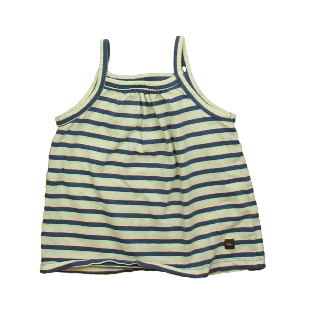 Tea Girls Blue Stripe Tank Top Size: 4T Blue Stripe