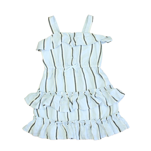 Janie and Jack Girls Blue Stripe Dress Size: 2T Blue Stripe