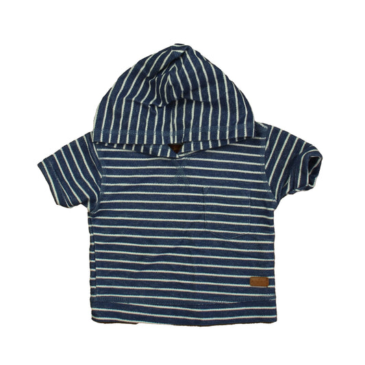 7 for all Mankind Boys Blue Stripe Short Sleeve Shirt Size: 2T