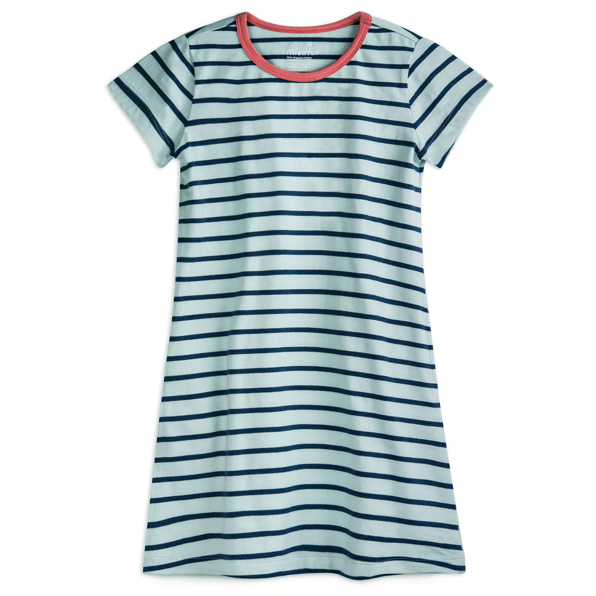 Mightly Girls Blue Stripe Dress Size: 2-5T Blue Stripe