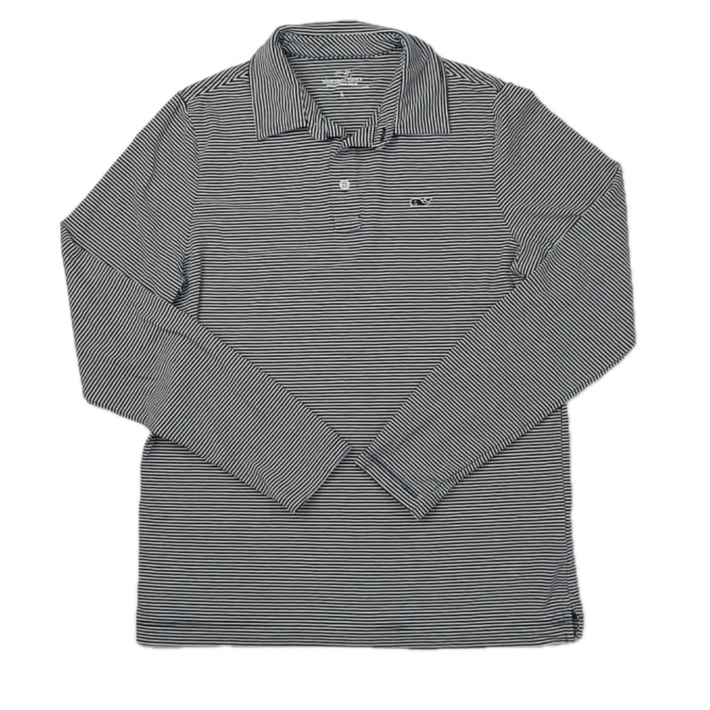 Vineyard Vines Boys Blue Stripe Rugby Shirt Size: 16 Years Blue Stripe