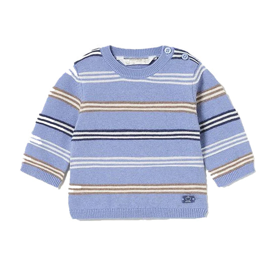 Mayoral Boys Blue Stripe Sweater Size: 0-1 Months Blue Stripe