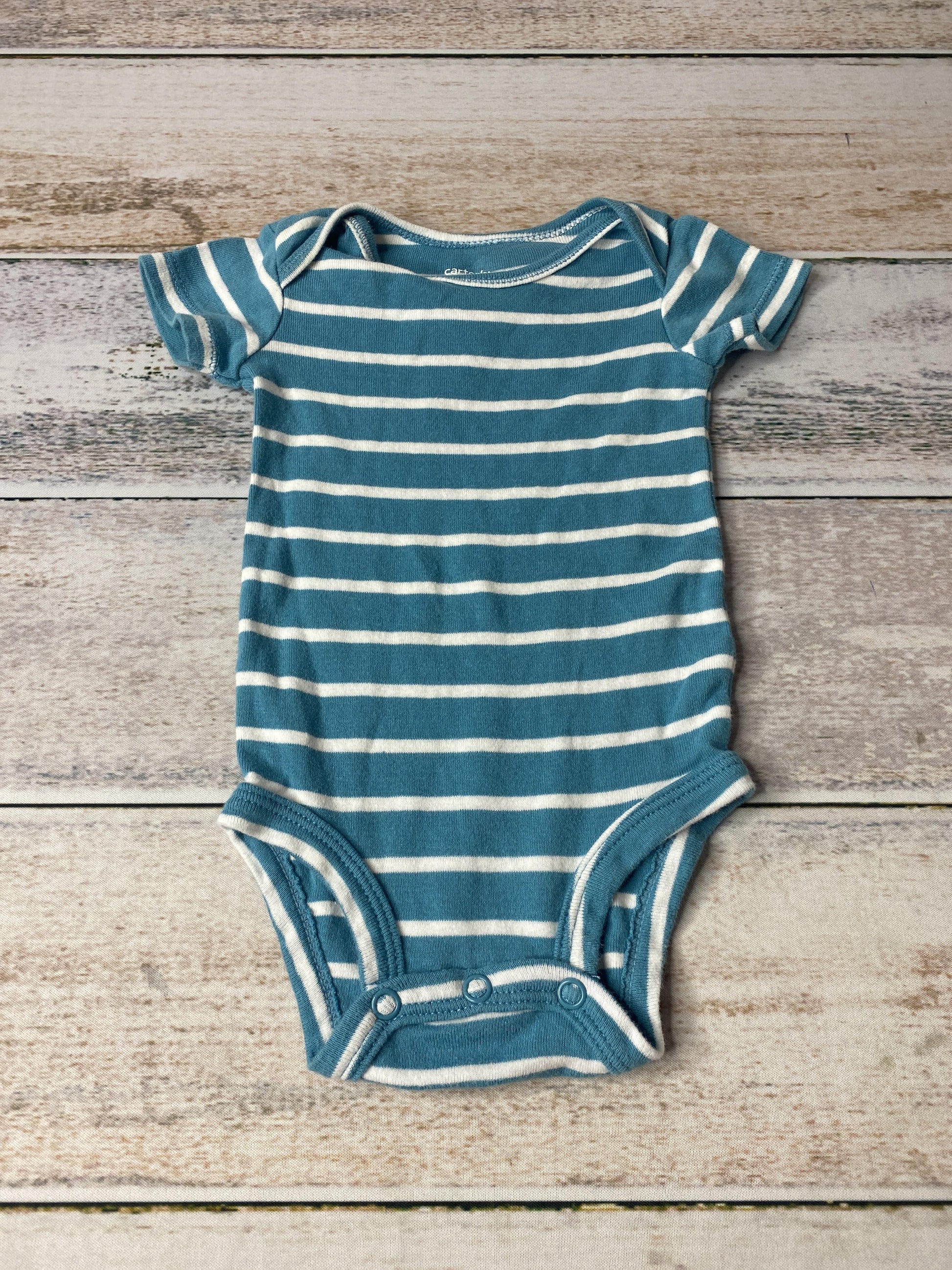 Unisex Blue | Stripe Onesie Size: 3 months Blue | Stripe