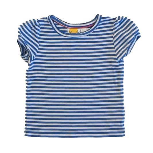 Boden Girls Blue Stripe T-Shirt Size: 3-4T Blue Stripe