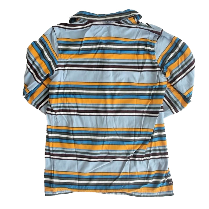 Tea Collection Boys Blue Stripe Rugby Shirt Size: 14 Years Blue Stripe