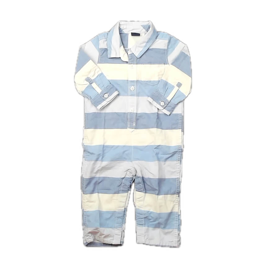 Gap Boys Blue Stripe Long Sleeve Outfit Size: 12-18 Months Blue Stripe