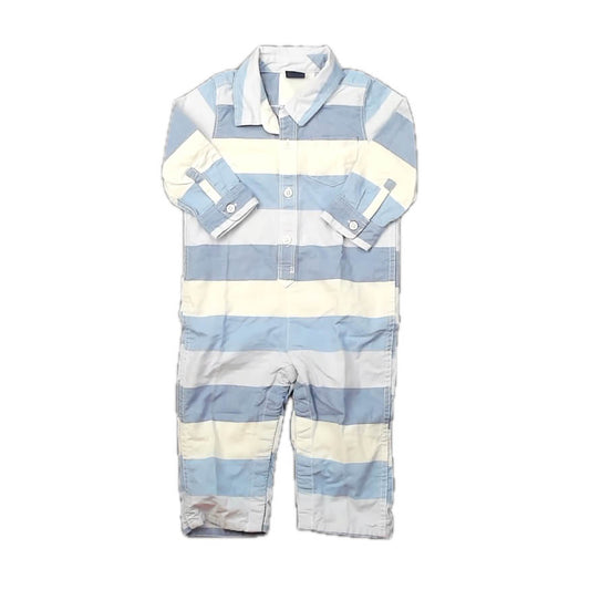 Gap Boys Blue Stripe Long Sleeve Outfit Size: 12-18 Months Blue Stripe
