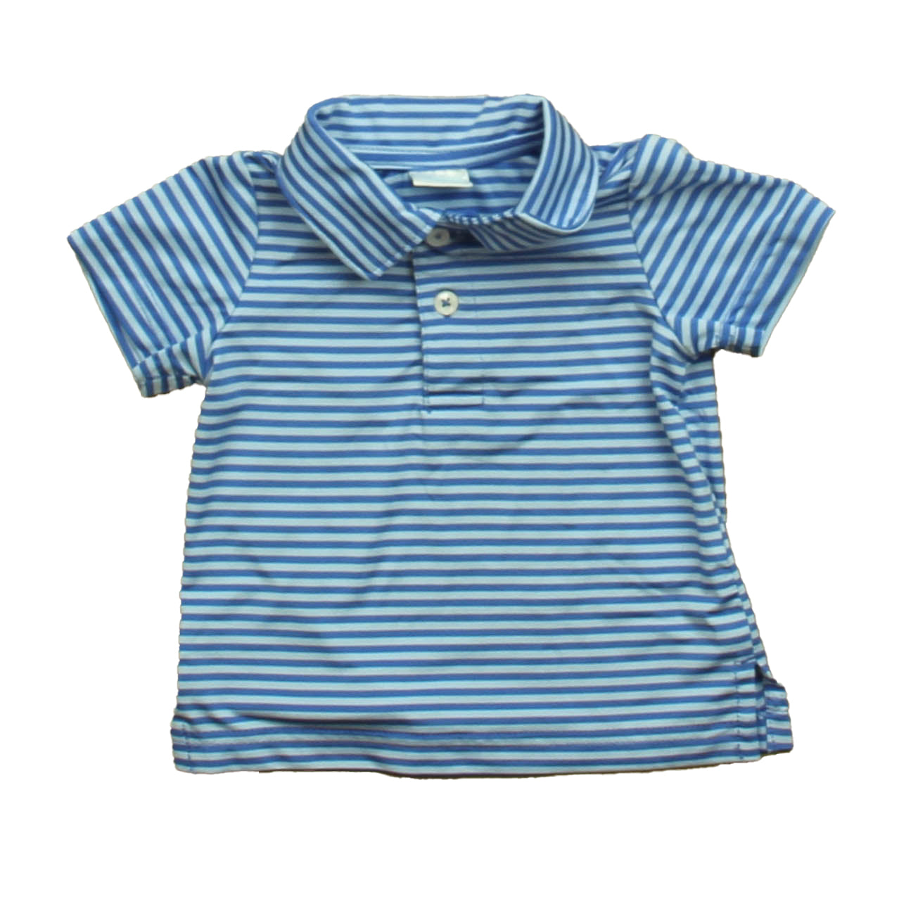 Edghill Collection Boys Blue Stripe Polo Shirt Size: 12 Months Blue Stripe