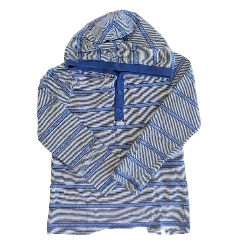 Tea Collection Girls Blue Stripe Long Sleeve Shirt Size: 6-7 Years Blue Stripe
