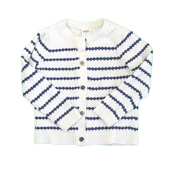 Gymboree Girls Blue Stripe Cardigan Size: 3T Blue Stripe