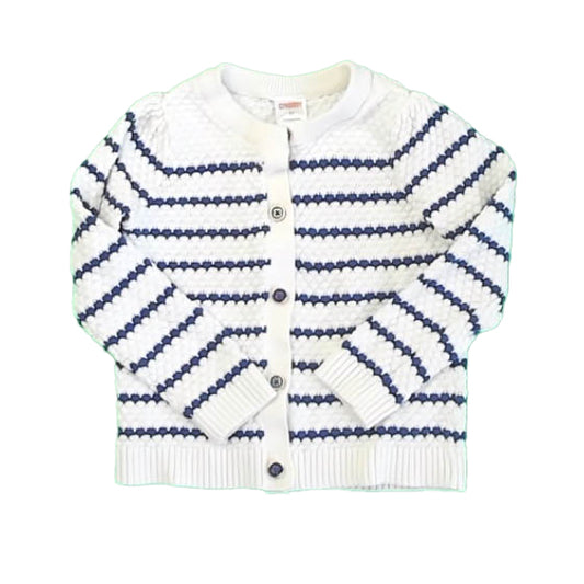Gymboree Girls Blue Stripe Cardigan Size: 3T Blue Stripe
