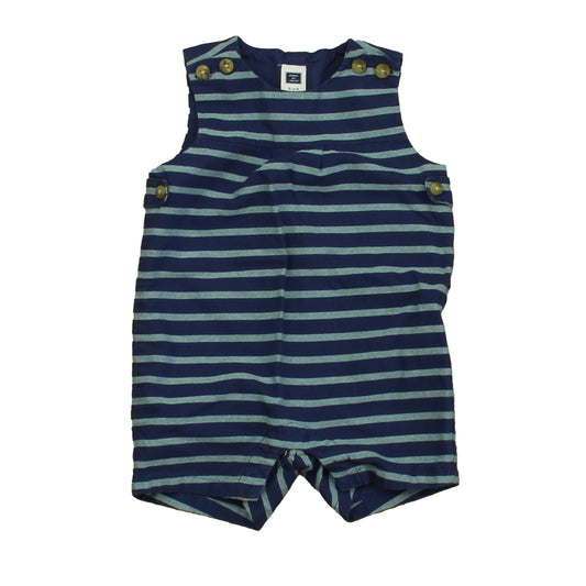 Janie and Jack Boys Blue Stripe Romper Size: 3-6 Months Blue Stripe