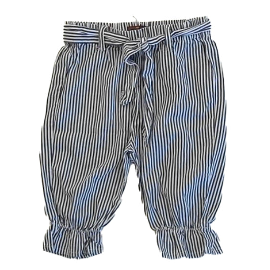 7 for all Mankind Girls Blue Stripe Pants Size: 24 Months Blue Stripe