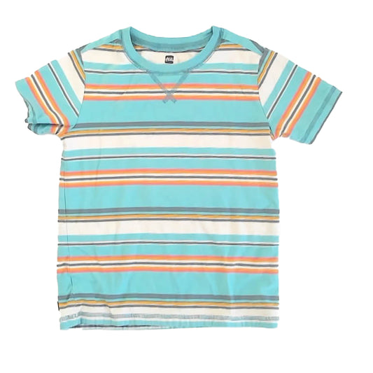 Tea Collection Boys Blue Stripe T-Shirt Size: 7 Years Blue Stripe