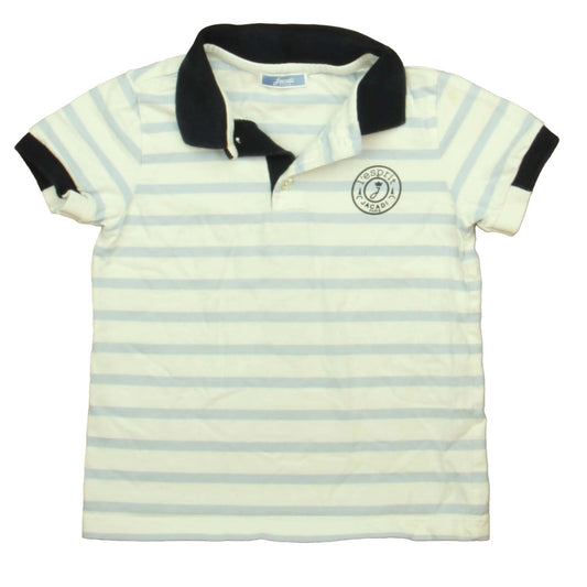 Jacadi Boys Blue Stripe Polo Shirt Size: 2T