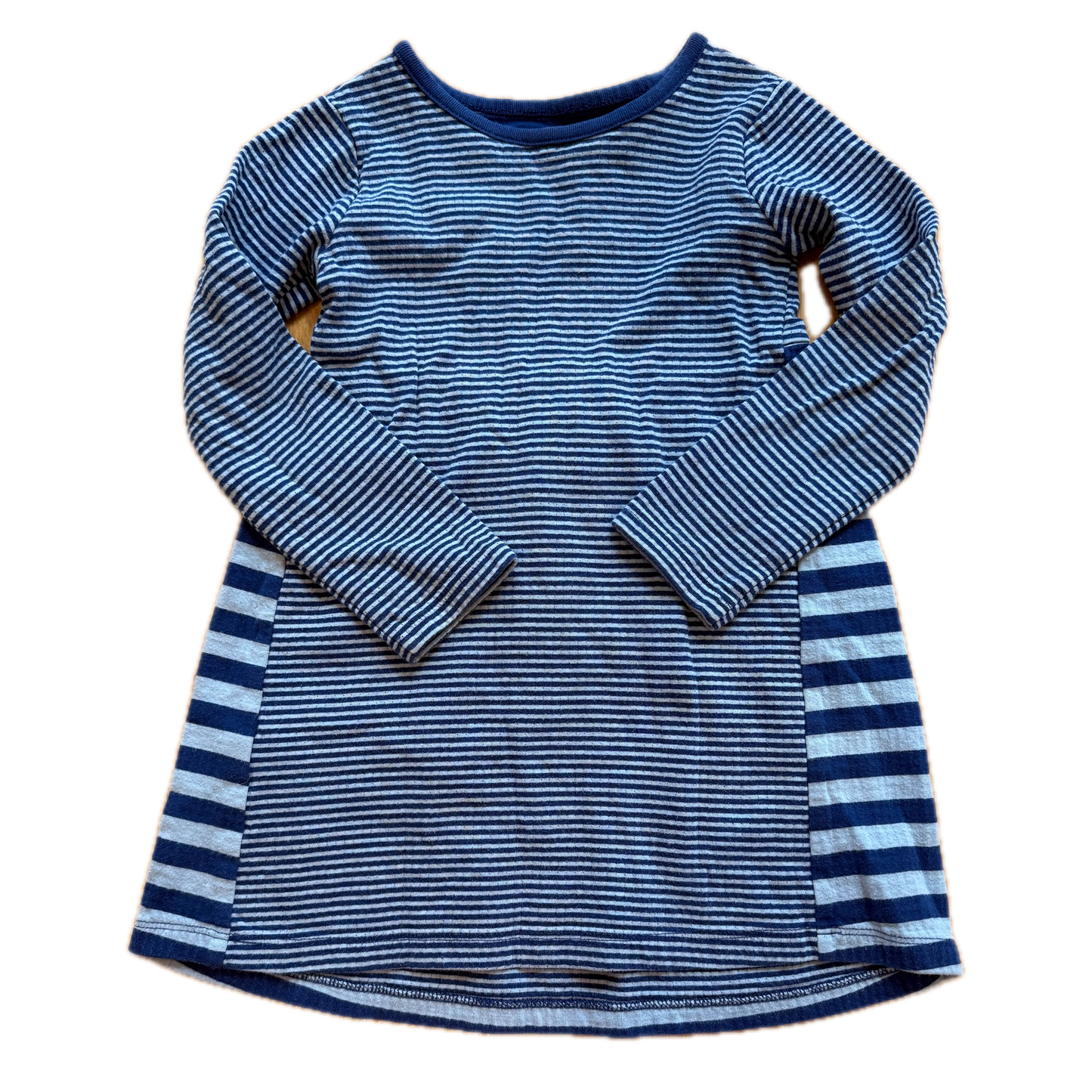 Tea Collection Girls Blue Stripe Dress Size: 5T Blue Stripe