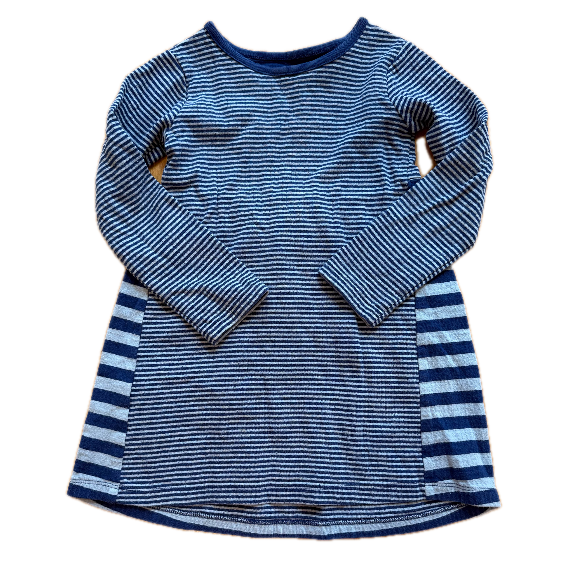 Tea Collection Girls Blue Stripe Dress Size: 5T Blue Stripe