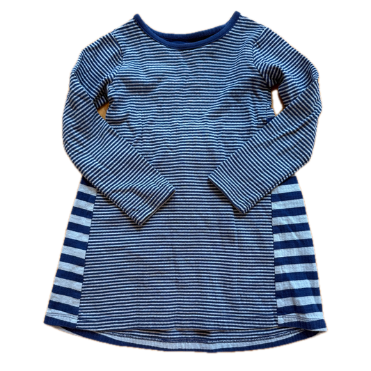 Tea Collection Girls Blue Stripe Dress Size: 5T Blue Stripe