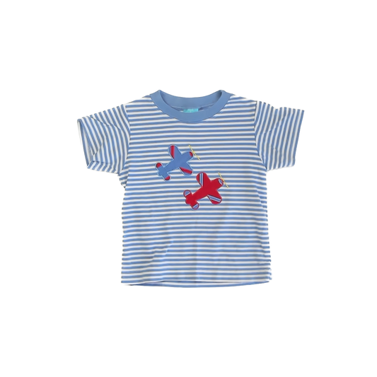 Claire & Charlie Boys Blue Stripe T-Shirt Size: 5T Blue Stripe
