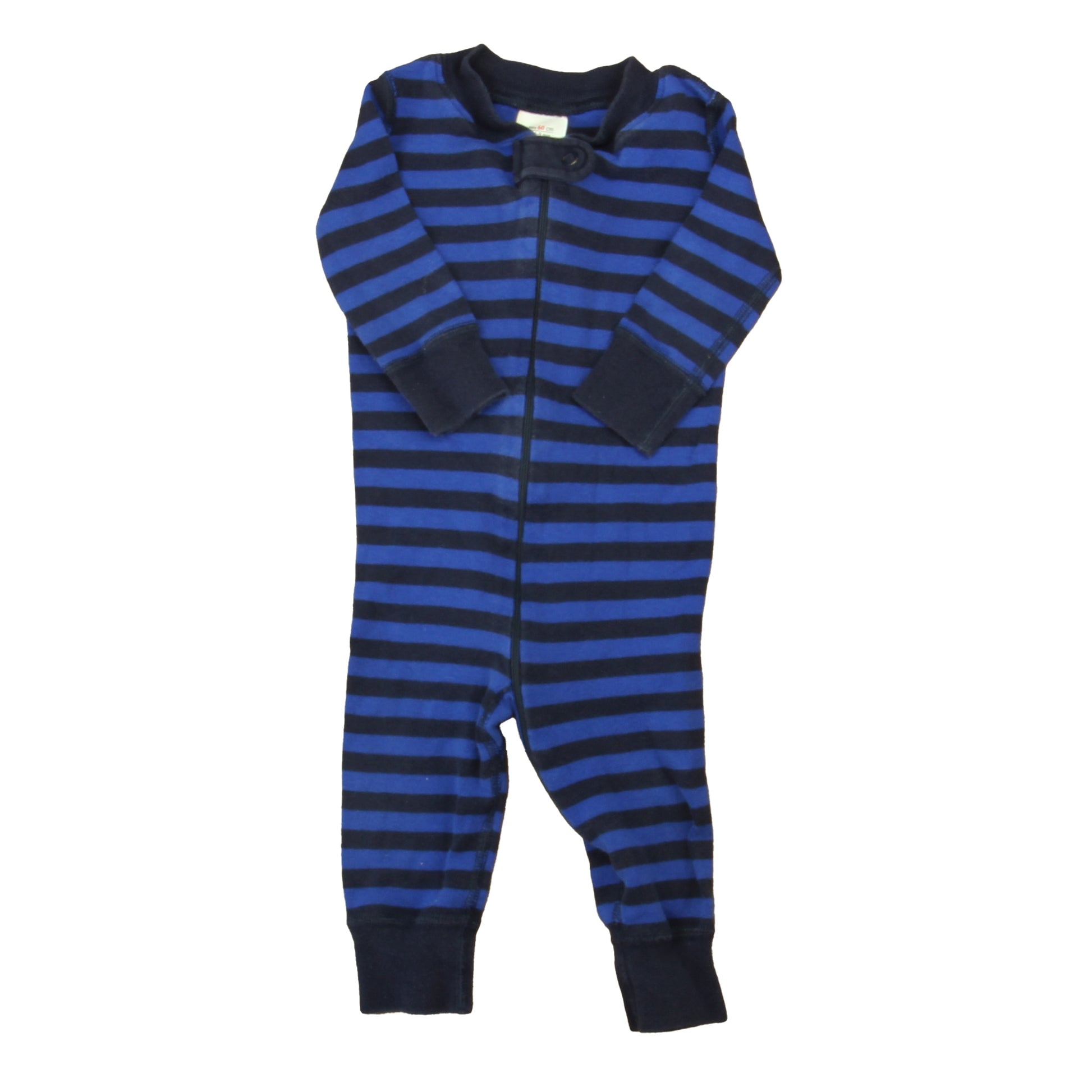 Hanna Andersson Boys Blue Stripe 1-piece Non-footed Pajamas Size: 6-9 Months Blue Stripe