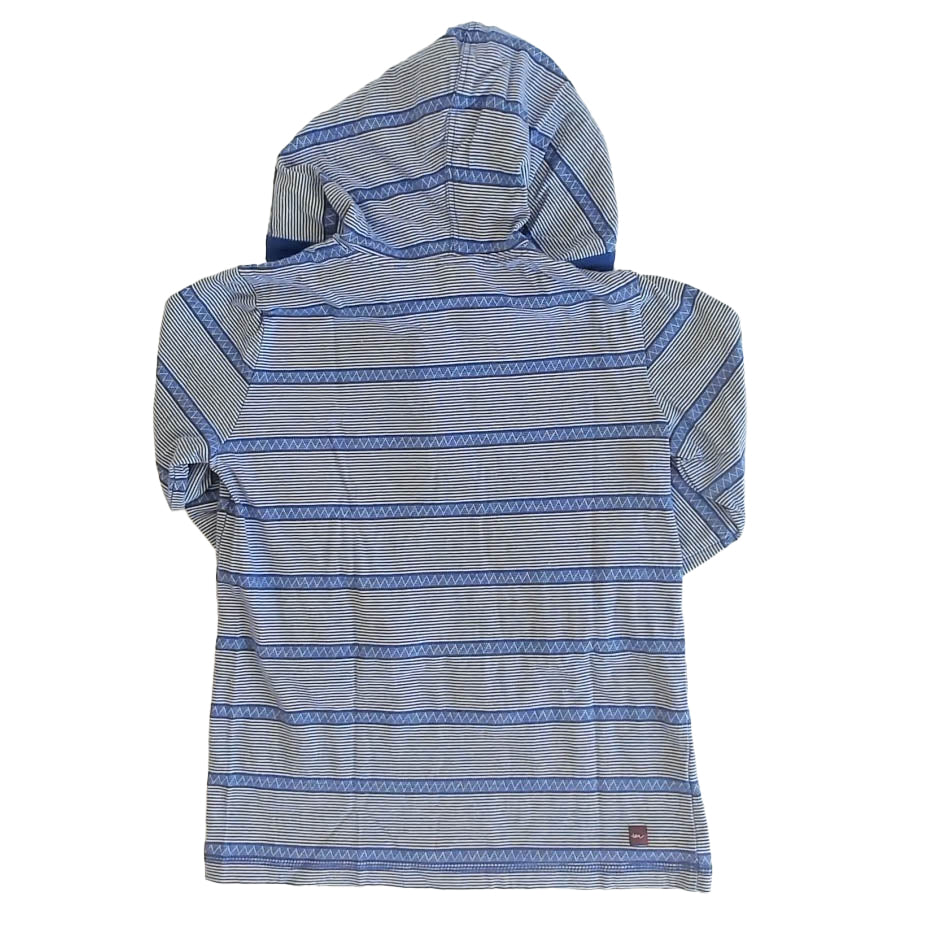 Tea Collection Girls Blue Stripe Long Sleeve Shirt Size: 6-7 Years Blue Stripe