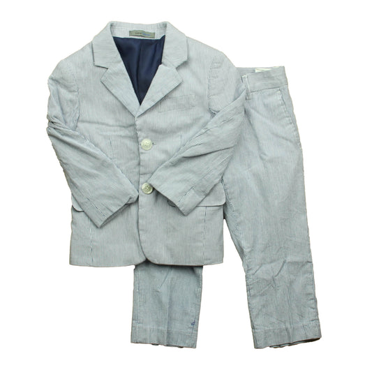 Luca Gabriel Boys Blue Stripe Special Occasion Outfit Size: 2T Blue Stripe
