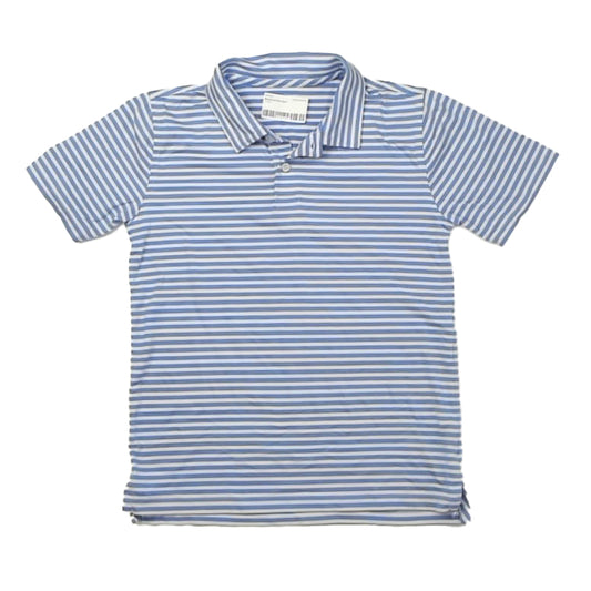 Crewcuts Boys Blue Stripe Polo Shirt Size: 10-11 Years Blue Stripe
