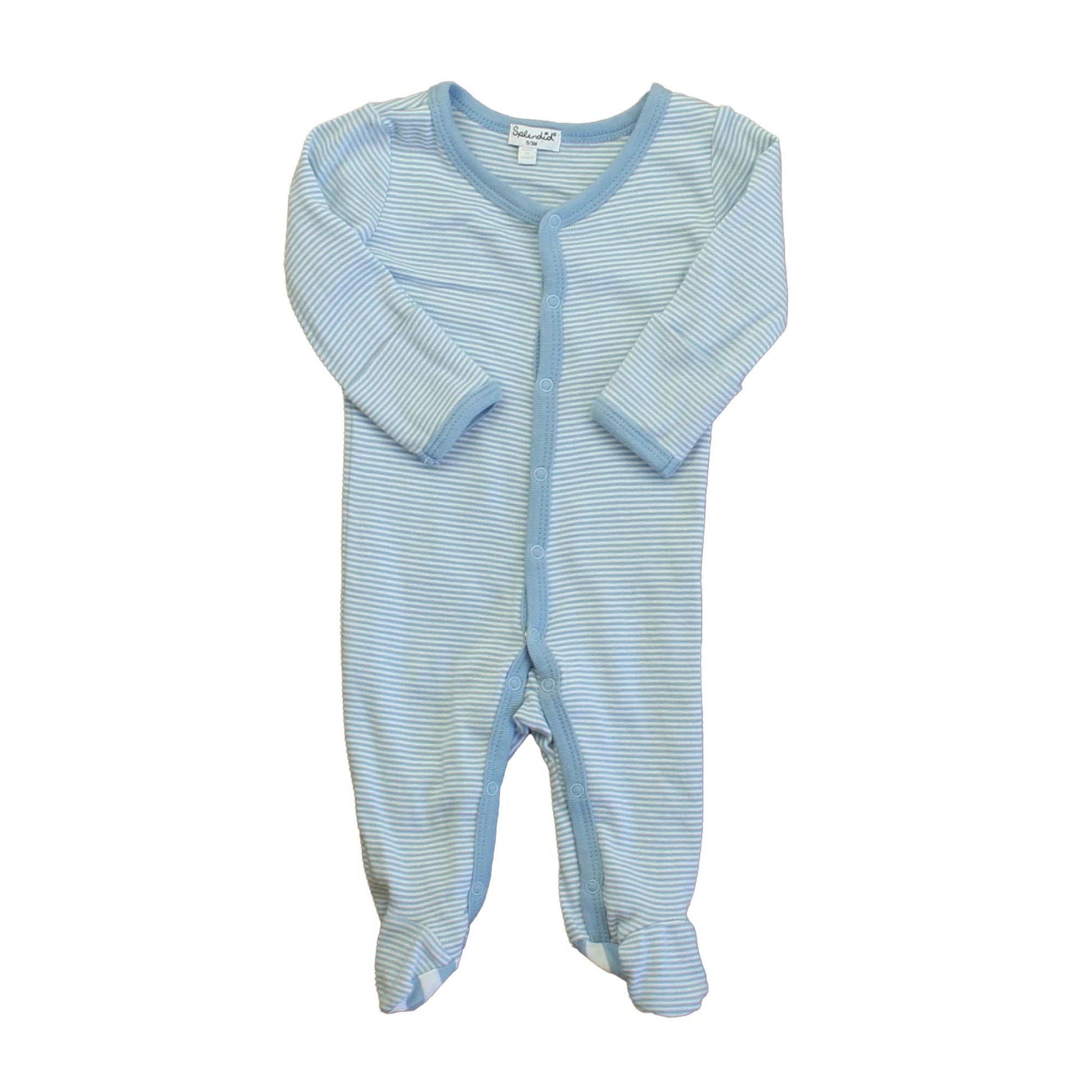 Splendid Boys Blue Stripe Long Sleeve Outfit Size: 0-3 Months Blue Stripe