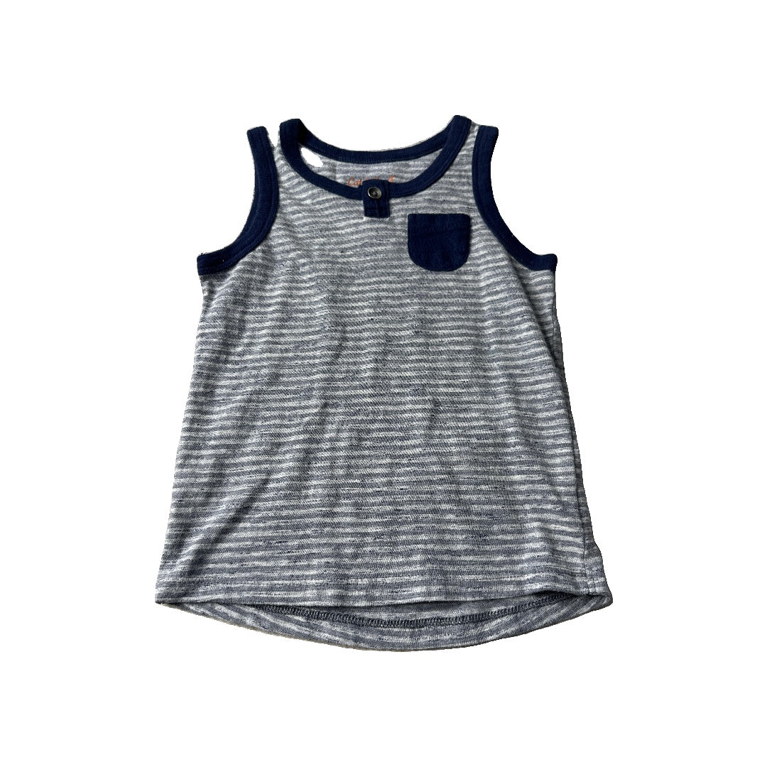 Cat & Jack Boys Blue | Striped Tank Top Size: 2T Blue | Striped