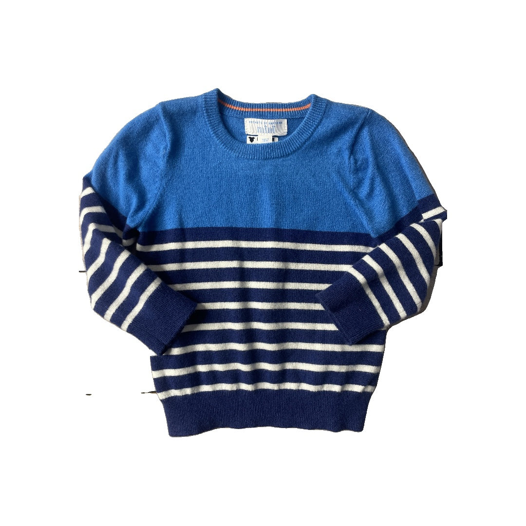 Rockets of Awesome Boys Blue | Striped Sweater Size: 12-18 months Blue | Striped