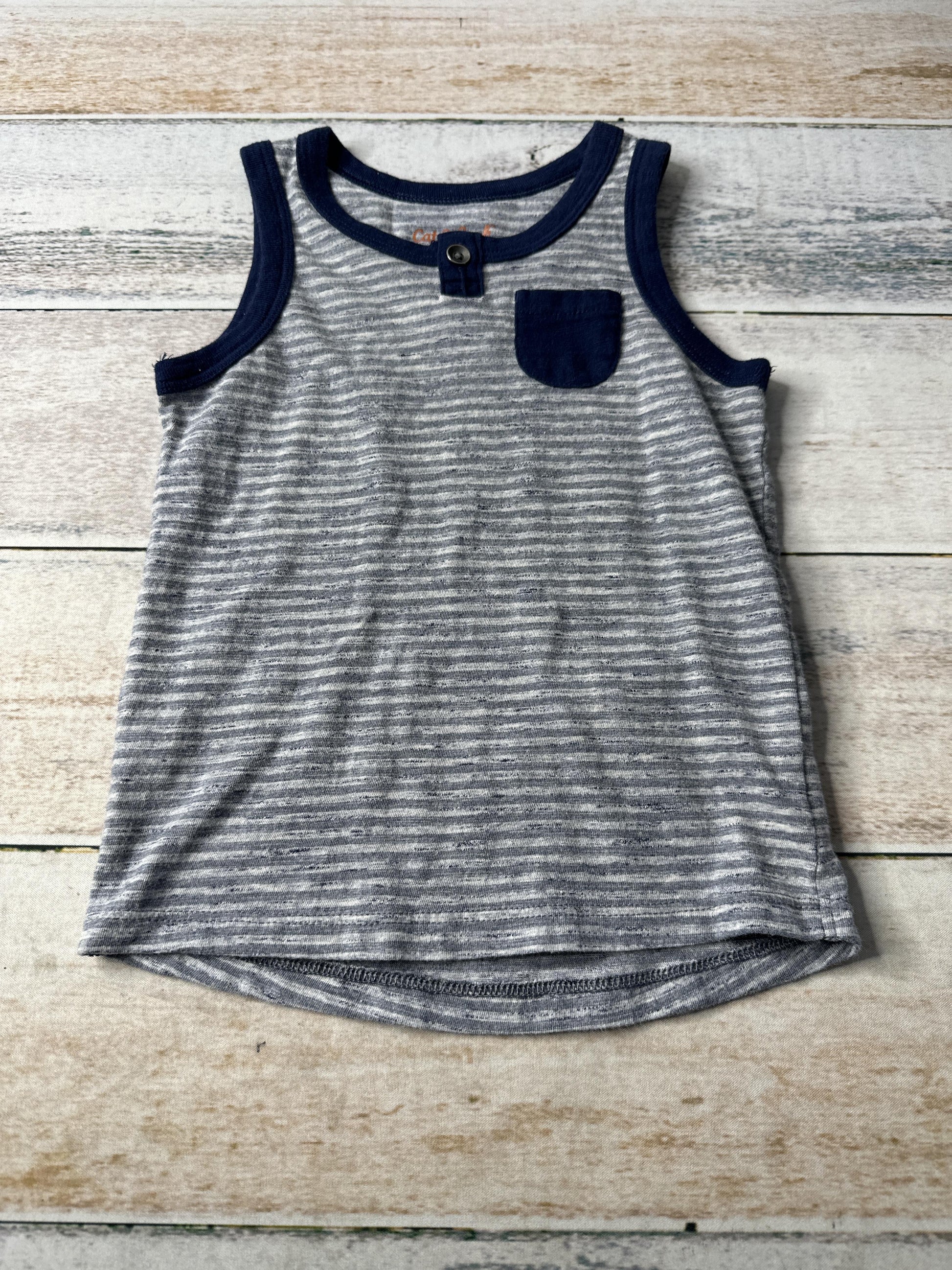 Cat & Jack Boys Blue | Striped Tank Top Size: 2T Blue | Striped