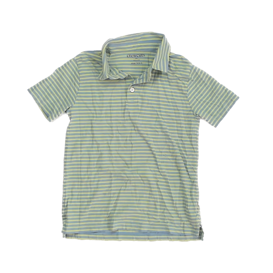 Crewcuts Boys Blue Striped Polo Shirt Size: 8-9 Years Blue Striped