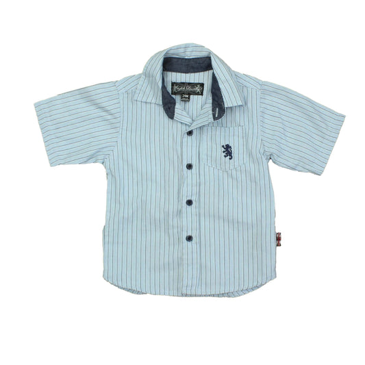 English Laundry Boys Blue | Stripes Button Down Short Sleeve Size: 24 Months Blue | Stripes