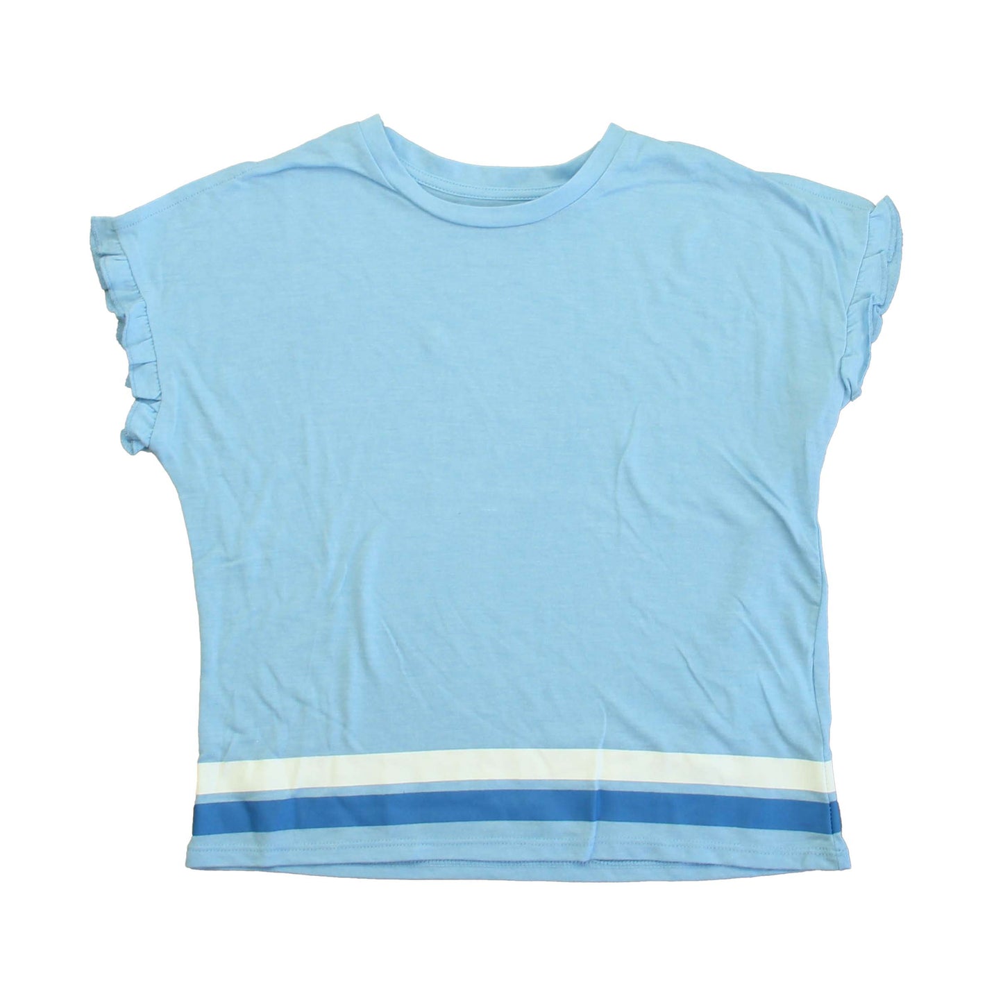 Rockets Of Awesome Girls Blue | Stripes T-Shirt Size: 7 Years