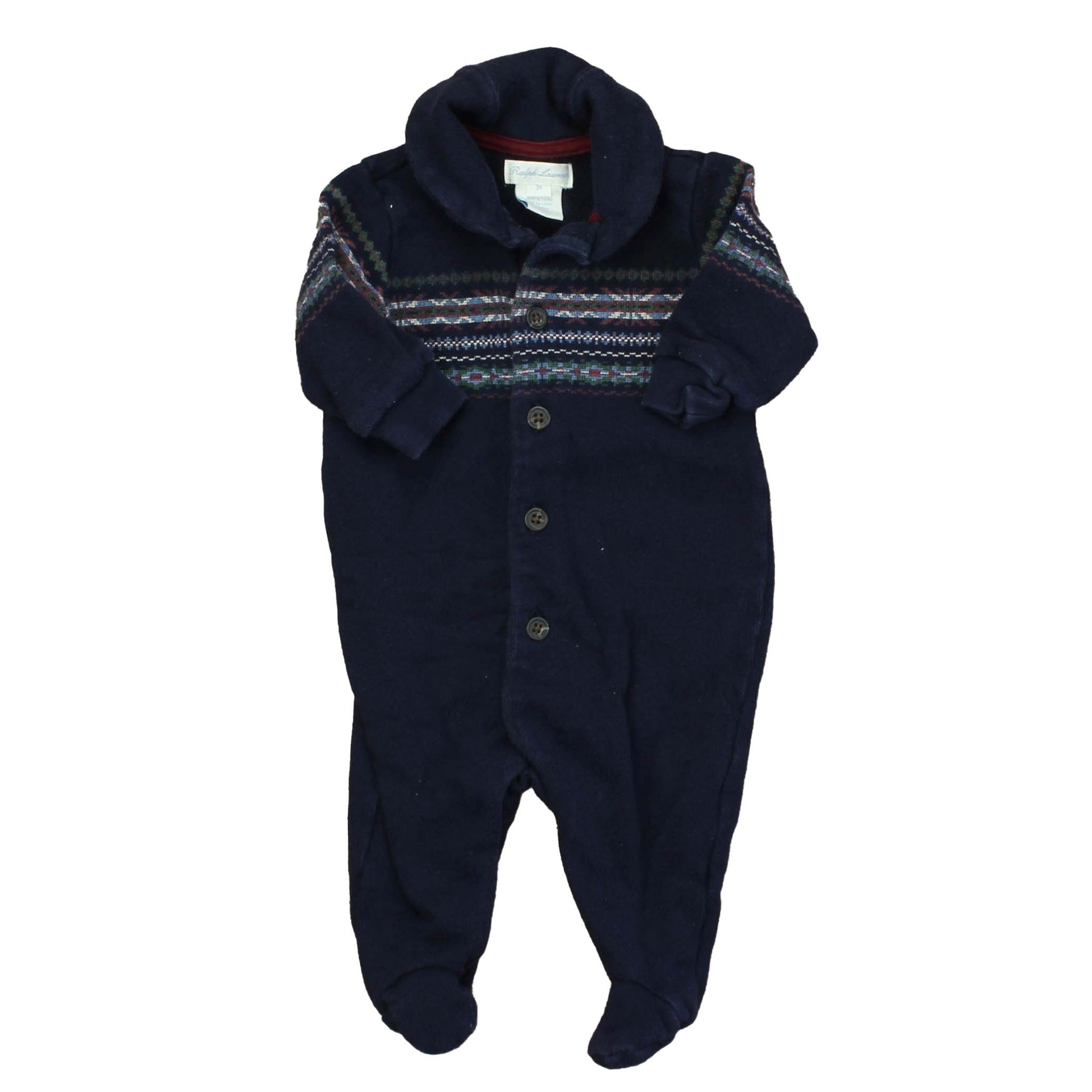 Ralph Lauren Boys Blue | Stripes Long Sleeve Outfit Size: 3 Months Blue | Stripes