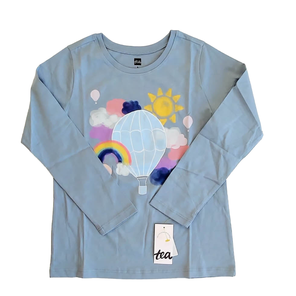 Tea Collection Girls Blue Sun T-Shirt Size: 6 Years Blue Sun