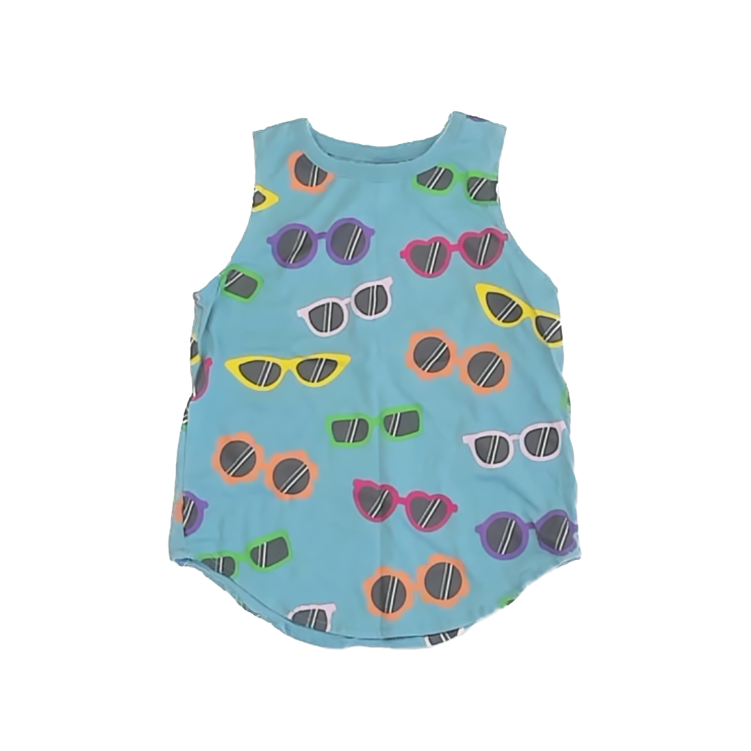 Chaser Girls Blue | Sunglasses Tank Top Size: 4T Blue | Sunglasses