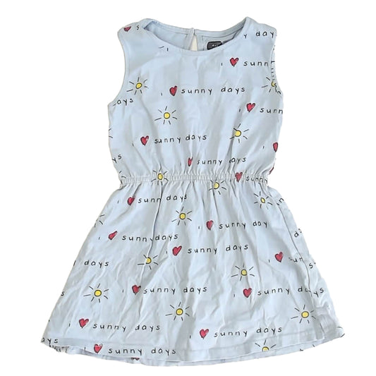 Dot Girls Blue Sunny Day Dress Size: 7 Years Blue Sunny Day